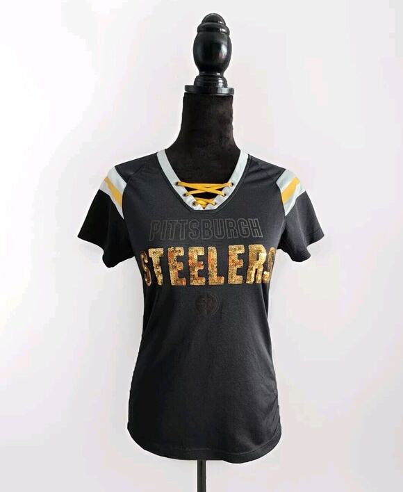 1st & fashion Other - Pittsburgh Steelers NFL Team Apparel 1st & Fashion Women's Sequined Shirt Size S